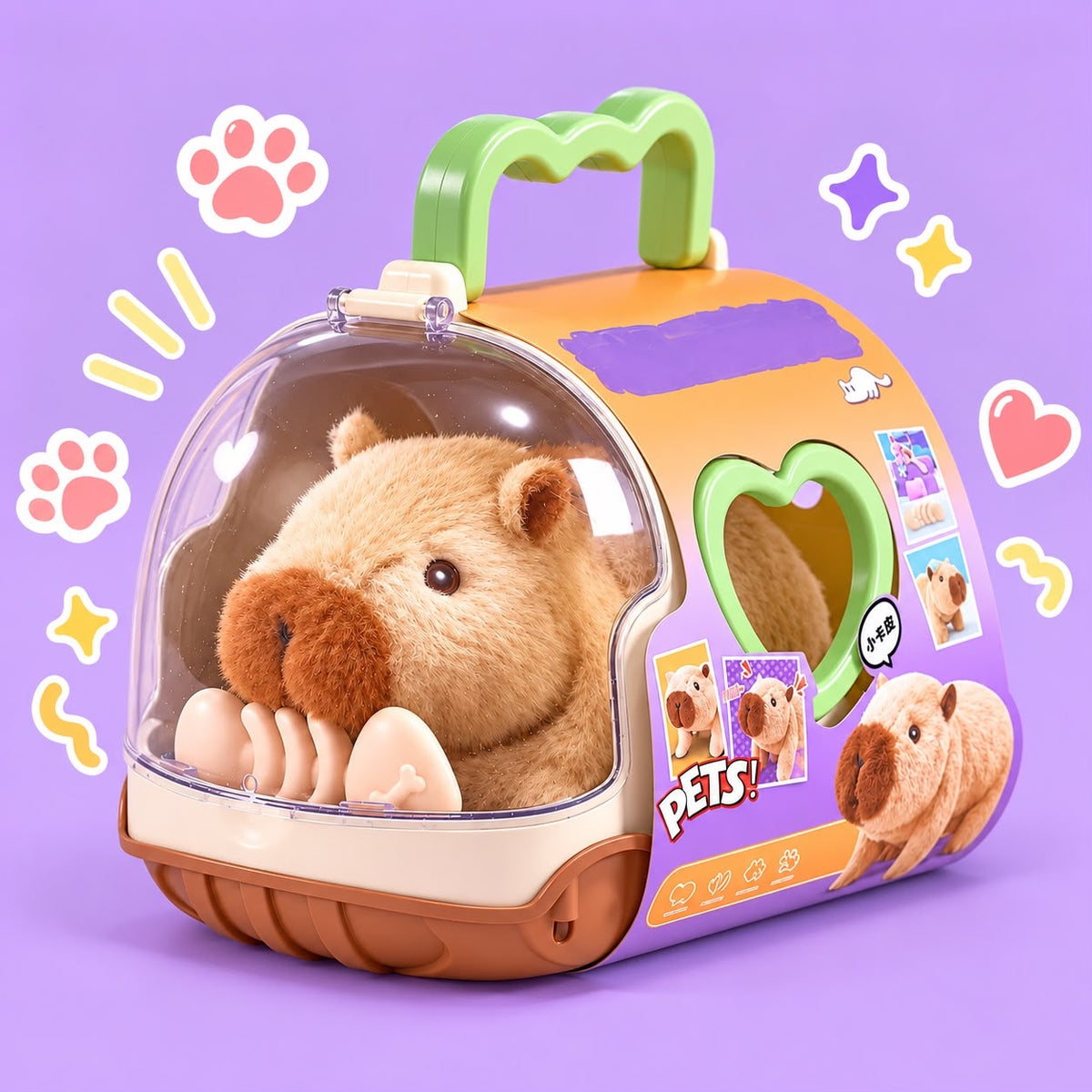 Walking Capybara Plush with Carrier product photo 1