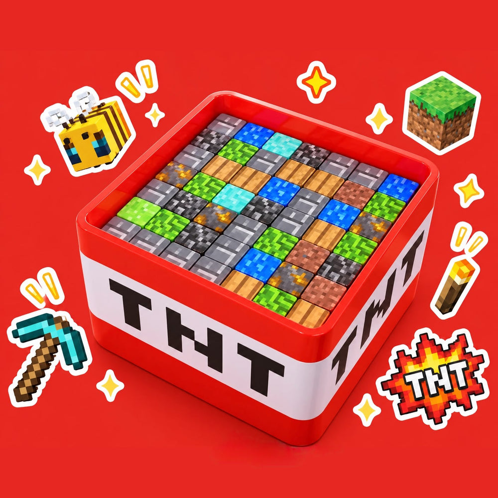 Full photo of TNT-style magnetic block box