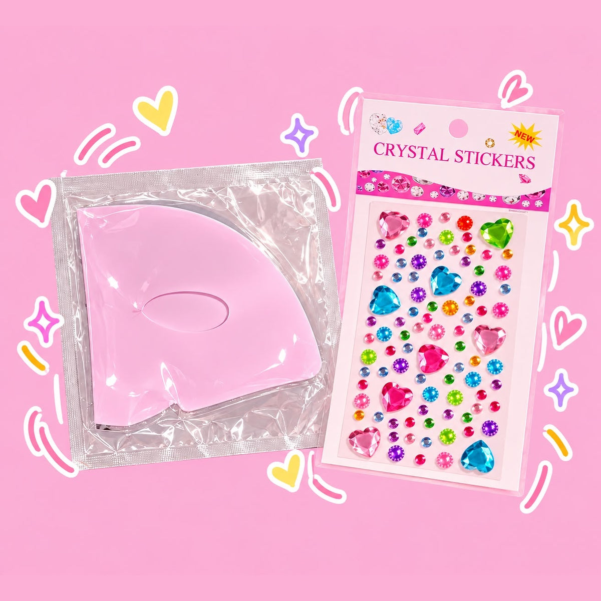Crystal Sticker & Hydrogel Mask Set image 1